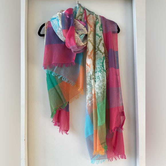 TILO Scarves Snake Print cotton cutie! Made in India. Never worn. Perfect 🎁 - Picture 7 of 12